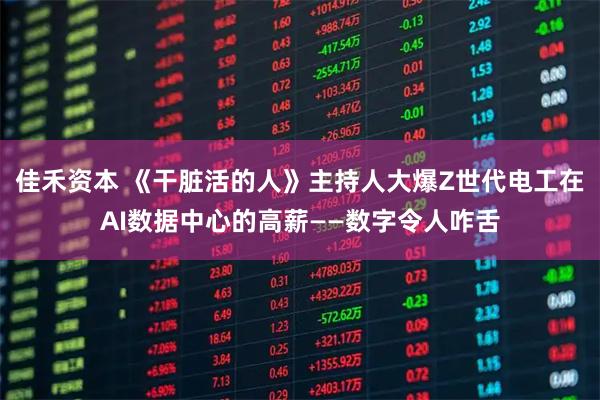 佳禾资本 《干脏活的人》主持人大爆Z世代电工在AI数据中心的高薪——数字令人咋舌